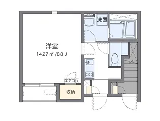 クレイノ八幡【102号室】の間取り