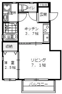 STUDIO脇岡【204号室号室】の間取り