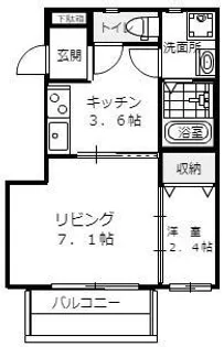 STUDIO脇岡【203号室号室】の間取り