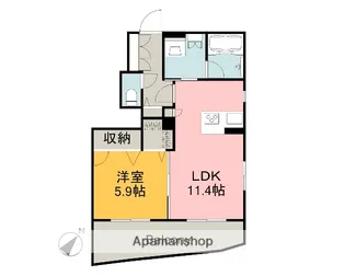 サンウエストガーデン【101号室】の間取り