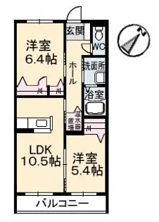レインボーヒルズ【0202号室】の間取り