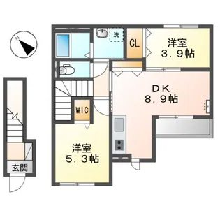 スターテラス長楽寺【2階】の間取り