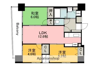 ユアコート東原【1階】の間取り