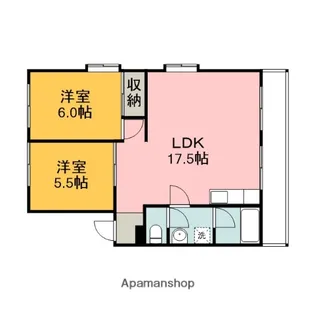 カルチェ堀田 NO.2【2階】の間取り