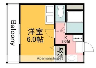 JSビル祇園【204号室】の間取り
