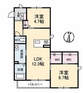SUN VILLAGE(サンヴィレッジ)【2階】の間取り