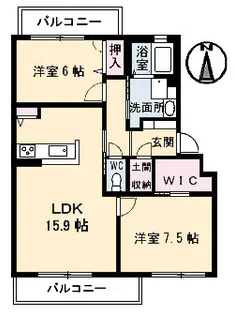 メイプルヒルズ【1階】の間取り