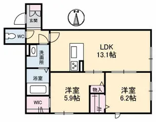 ヴァンルース【1階】の間取り