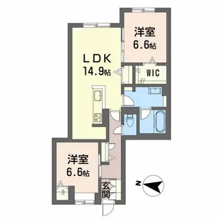 レジデンス西原ベレオ【1階】の間取り