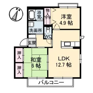 ILEXHEIM U棟【0201号室】の間取り