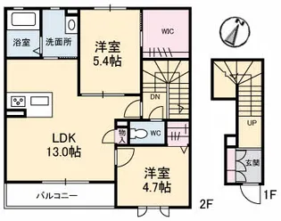 シャーメゾンSORA【2階】の間取り