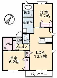 メゾン大町ヒルズC棟【2階】の間取り