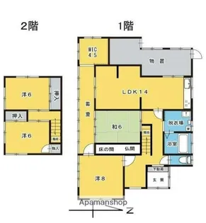 広島県広島市安佐南区伴東4丁目【一戸建】の間取り