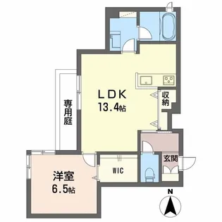 1LDKの間取り画像
