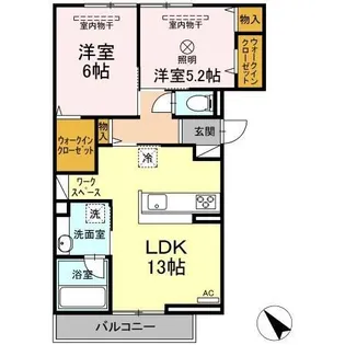 プレザントカーサ祇園【2階】の間取り