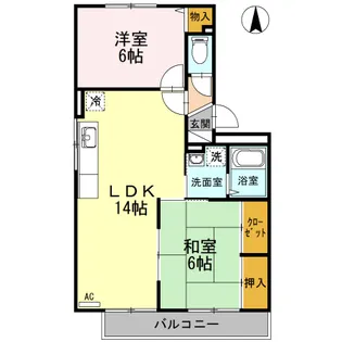 ハイカムール玉木【3階】の間取り