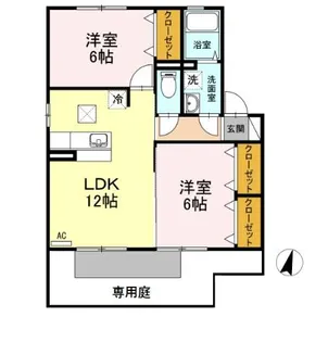 メゾン四季壱番館【1階】の間取り
