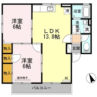 セジュールSHIGENOB棟【1階】の間取り