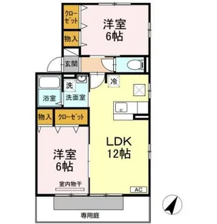 メゾン四季弐番館【1階】の間取り