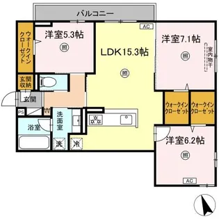 Onewide祇園【2階】の間取り