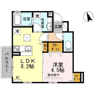 セジュール白馬【1階】の間取り