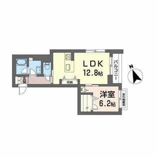 メゾンドノアール【3階】の間取り