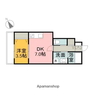 ロイヤルヴィラ緑井 B棟【1階】の間取り