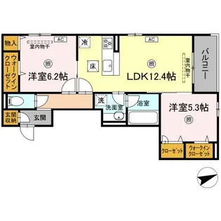 ボナール【1階】の間取り