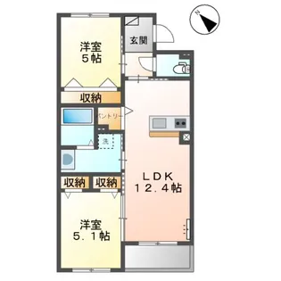 ORUTE東野【2階】の間取り