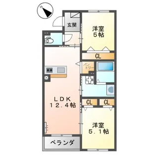 ORUTE東野【1階】の間取り