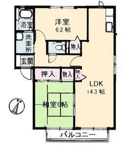クレール A棟【1階】の間取り