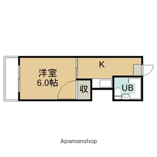 BAUHAUS祇園新道(旧 フォレスト祇園)【新210号室】の間取り