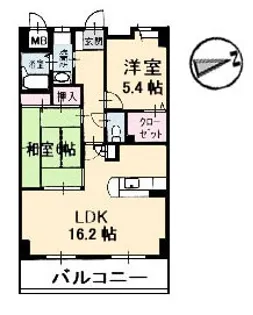 なかすじ壱番館【5階】の間取り