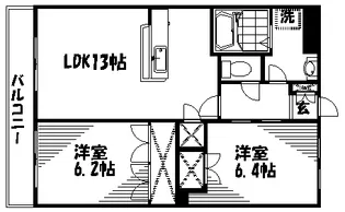 サン・リバー東原【2階】の間取り