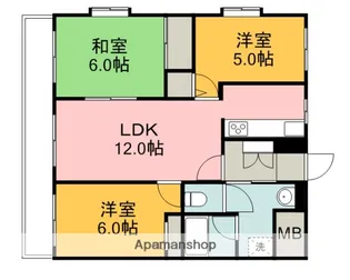 ガーデンHATANO【5階】の間取り