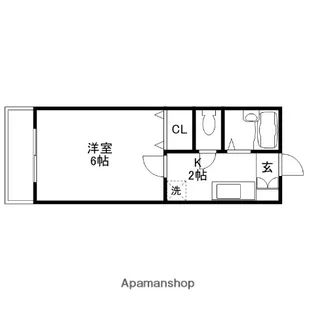 セジュール祇園【2階】の間取り