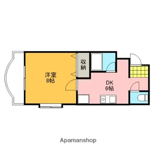 ラフォーレ祇園【4階】の間取り