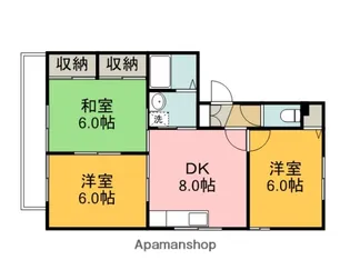 セジュール石田F棟【2階】の間取り