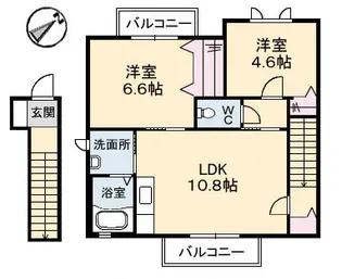 エスペランサ【0202号室】の間取り