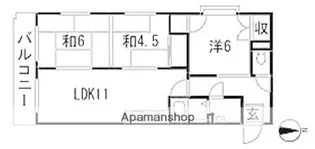 コーポラス大町1【2階】の間取り
