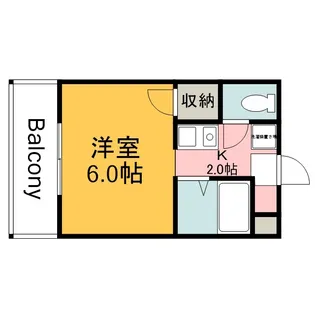 ウィンディア海老園【404号室】の間取り