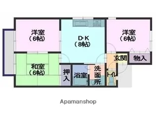 サンリッチオカミヘラ【1階】の間取り