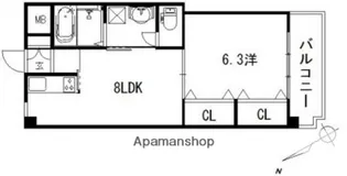 リビオーヌ五日市中央【3階】の間取り
