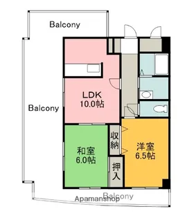 エラーヴル楽々園【8階】の間取り