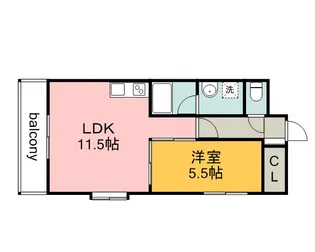 コンフォール空港通り【6階】の間取り