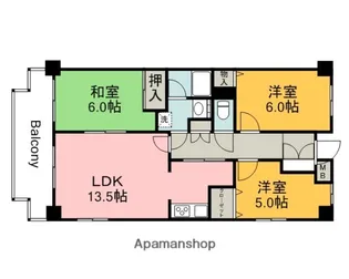 ライオンズヒルズ田方【6階】の間取り