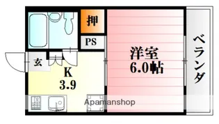 ハルモニア大芝(第1西村ビル)【3階】の間取り