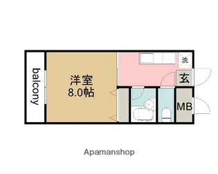 己斐西ハイム【1階】の間取り