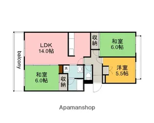 広島県広島市西区井口台1丁目【マンション】の間取り