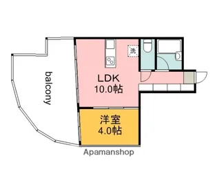 シリンダーハウス【4階】の間取り